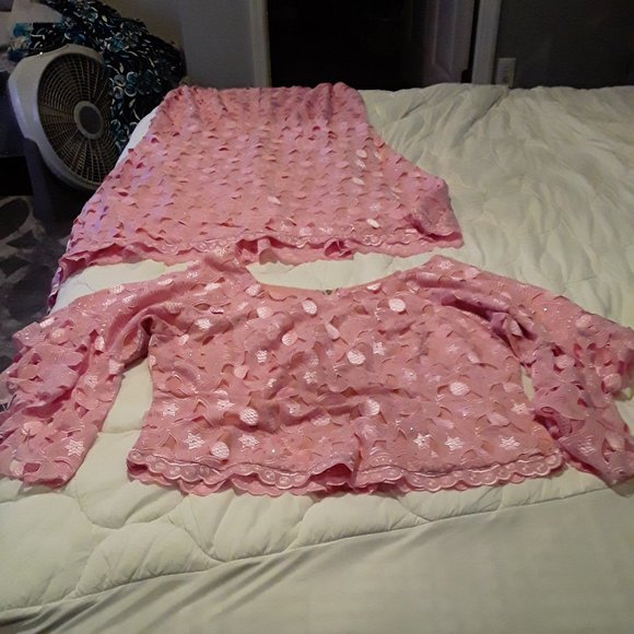 Unlisted Dresses & Skirts - NIGERIAN 2 PIECE TOP AND SKIRT PINK